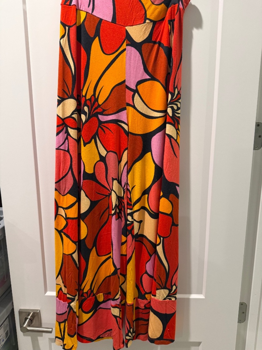 Anthropologie Farm Rio Floral Pants Wide Bottom Medium Pull On